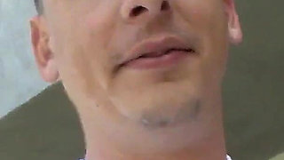 She is eighteen and Angel Cakes a slut with a shaved pussy enjoys a cock inside her pussy