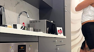 Super Hot Sexy Long Legs Blonde Takes off Her Panties to Show Her Tight Pussy Under Her Mini Skirt