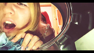 My Stepsister Got Stuck in the Washing Machine and I Decided to Help Her with My Big Dick