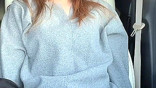 Married Woman Reaches Orgasm in the Car During Work