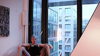 FTM Jaq Quicksilver Wrecks Tight Hole With Big Strap On