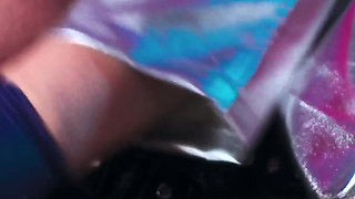 Horny Gloved Babe in Shiny Leather Jerks His Big Cock & Fingers Deep Into His Pisshole Till He Explodes Cum All Over Her Boots