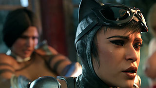 Futa Wonder Woman & Supergirl Take Turns on Catwoman - 3D Futanari Animation