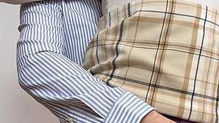 Sensual Office Foreplay Between Boss and Hot Secretary in Black Tights