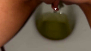 Merry Christmas! New Year's Eve Pissing Compilation! Yellow Urine and Dirty Pads! Female POV!