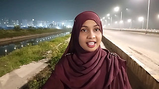 Outdhoor Hijabs Gril in Streets waking and dirty talking and beautiful face real sex video enjoy my fuckings video