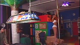 Tight ass black bitch in room gets good fuck from behind from black dude