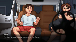 My stepmom wanted me, so she fucked me before and after our romantic dinner - summertime saga
