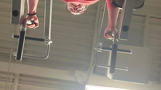 First Time Gym Orgasm!! Cumming at the Gym From an Ab Workout