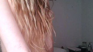 Cute blonde amateur webcam teen masturbating