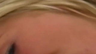 Blonde Big Tits MILF Tia Layne Rides Her Studs Big White Cock and Gets Her Nylons Covered in Cum