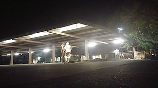Risky sex in an empty parking lot!