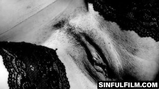 Impressive ebony stunner group-fucked until a meaty gloppy facial cumshot spunk