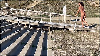 Two Girlfriends Walk Naked On A Public Beach With Katty West And Kate Rich