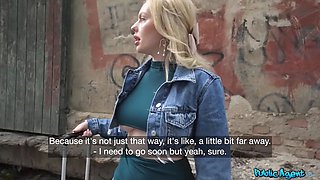 Full gig public agent - Big Tits, Big Ass takes a Big Cock outside!