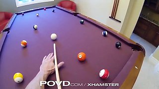 POVD Banging hot blonde on pool table