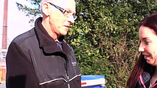 Ugly old man seeks German teen 18 and fucks her