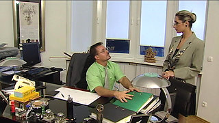 Office Sluts in Glasses Getting Fucked Hard
