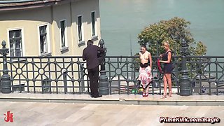 Humilated and strip naked in public