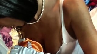 Satinfuntaboo - Pregnant Mom Satin Glove Handjob