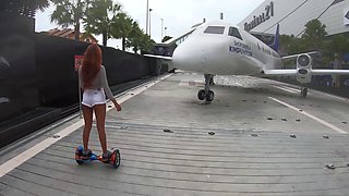 Hoverboard fun with big ass Thai GF and horny sex once home