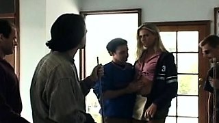 Secretary group sex hardcore fucking blond girl facia