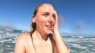 Sav Moolah Nude Beach Facial Blowjob POV