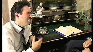 Italian Vintage Brunette Banged Hard on Bed