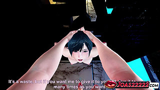 Hot Anime Girl Nagisa in Pool - Indulge in Frenulum Licking Close-Up Fetish and Glory Hole Mouth Fuck Leading to Cum in Mouth