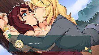 Video game porn, girly-girl, public