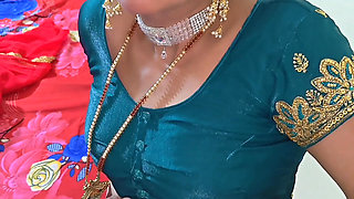 Beutiful new married couple bedroom romance sex clear hindi audio