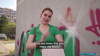 Kaira Love's Steamy Ginger Heat in a Bareback Public Rush