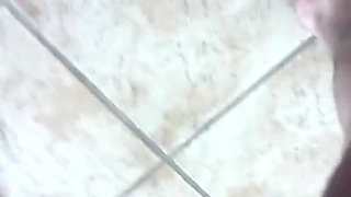 POV video of Laura tied up on her knees on high heels and fishnet pantyhose, fucked on her mouth with huge cumshot