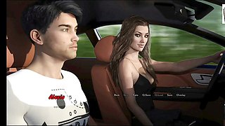 3D big titty babe with a nice ass in an erotic visual novel