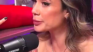 Young Latina with Perfect Body and Curly Hair Giving Dirty Talk