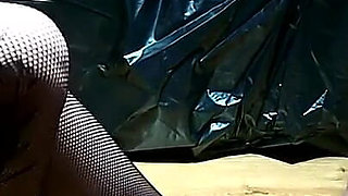 Sexy Red Dress & Red High Heels Extreme Ballbusting!