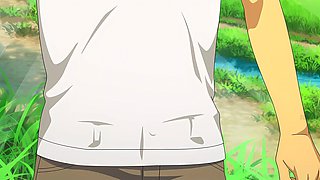 Bus Stop's Groping with a Hot Busty Schoolgirl - Hentai