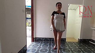 Striptease on High Heels in Empty House