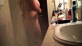 busty Stepmom smoking, drinking and naked