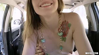 Alberto's European Slim Seduction in a Wild Car Ride