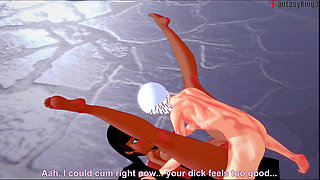 Chel get fucked in the hot springs - El Dorado