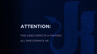 BDSM hairy pussy babe spanked and fucked while ballgagged