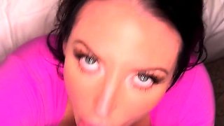 Angela White Swallows Cum After Sloppy Blowjob Onlyfans