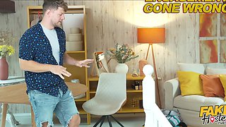 Jealous Girlfriend Walks In on Creampie with Big Ass Brunette
