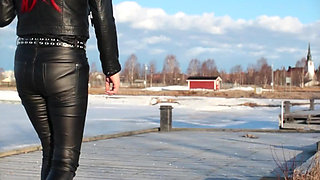 Having a walk in leather