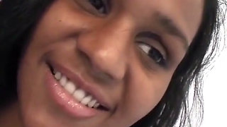 Perfect Ebony From France Got Big White Load on Face