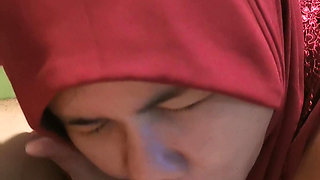 Muslim widow just ate a big after a long absence.