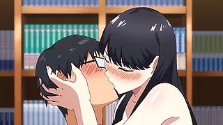 Hentai: Sexy Buxom Otaku Babe Lets Her Virgin Classmate Fuck Her While She's Reading Manga