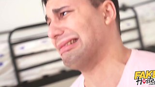 Blonde girl in my hostel wanted to prove me that her pussy feels better than the vaccum cleaner