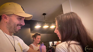 A Charming Visit with This Young and Busty Naughty Brunette